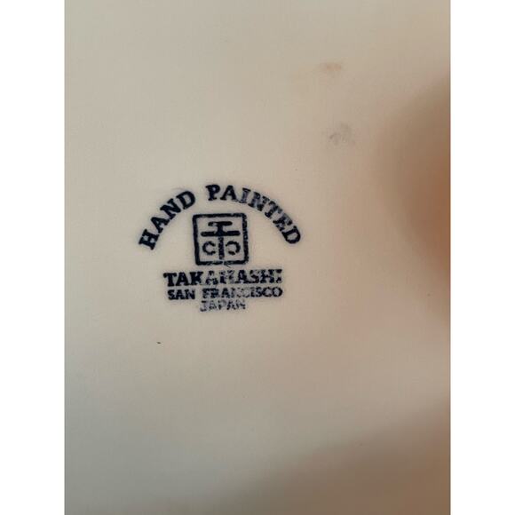 Vtg Majolica Handpainted Takahshi San Francisco Japan Deer Dish - Picture 8 of 8